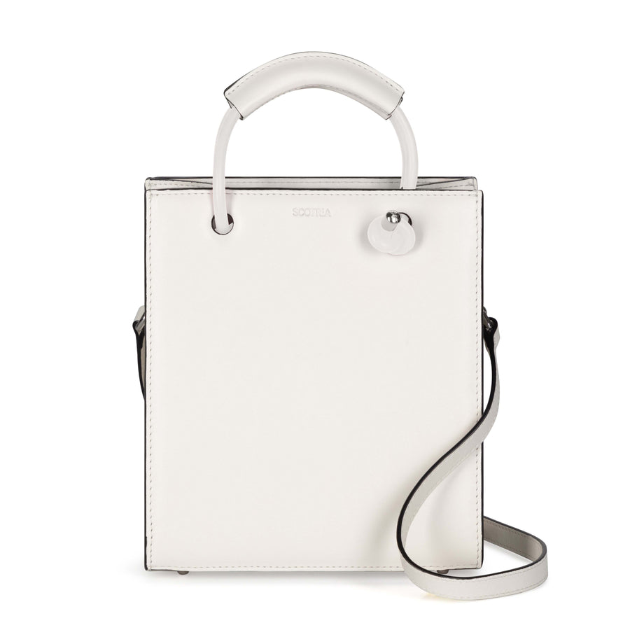 Strap Tote in White [Customisable]